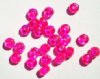25 5x7mm Faceted Hot Pink AB Donut Beads